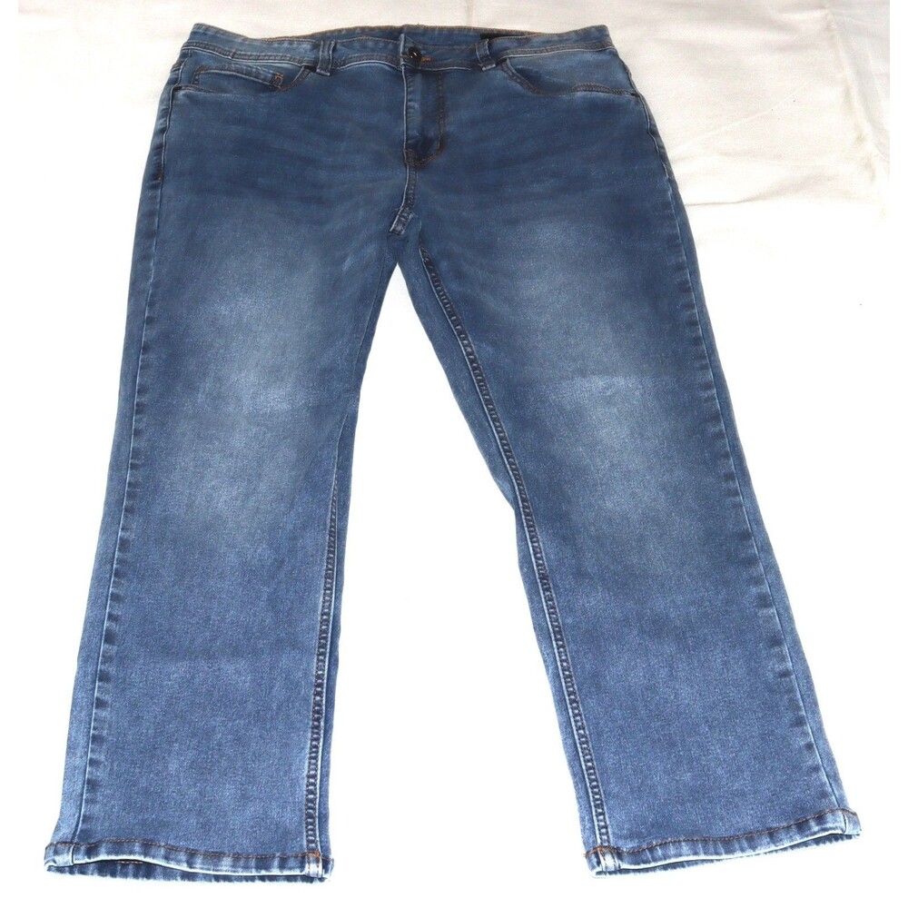 the perfect jean nyc Slim Thick Mens 34x30 Blue Light Wash TFJ NYC Stretch Denim